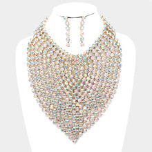 STATEMENT Beautiful Couture AB Crystal Bib Cocktail Necklace Set