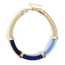 Statement Gold Metallic Cord "The Blues" Collar Rope Necklace