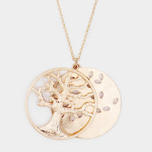 LONG 30" Tree Of Life Pendant Gold Inspirational Necklace
