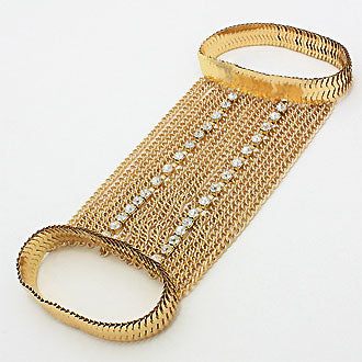 HOT Celeb Statement Gold Upper Arm Chain Bracelet