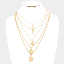 RELIGIOUS Statement Gold Chain Layered Cross Necklace Set