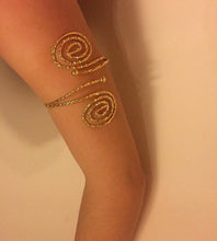 HOT Gold Swirl Patterned Upper Arm Bracelet Adjustable Cuff