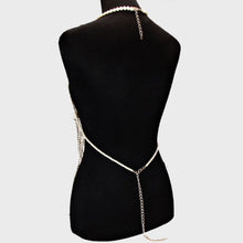 LUXE Statement Gold Pearl Necklace Body Chain