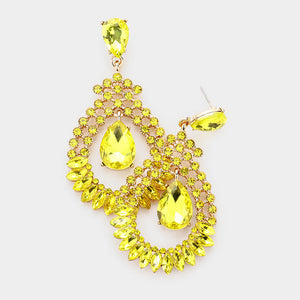 STATEMENT Gold Jonquil Yellow Crystal Long Cocktail