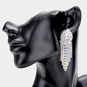 INTRODUCTORY OFFER Statement Silver AB Crystal Cocktail Earrings